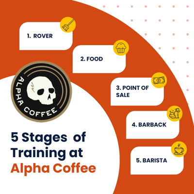 5 Stages of Training at Alpha Coffee