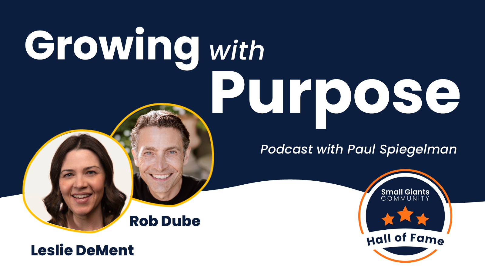 Banner image for podcast with headshot of woman