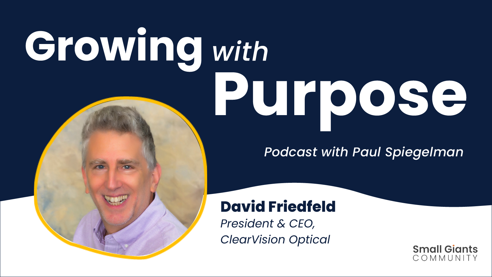 Banner graphic for the Growing with Purpose podcast, with headshot of a white, blonde woman.